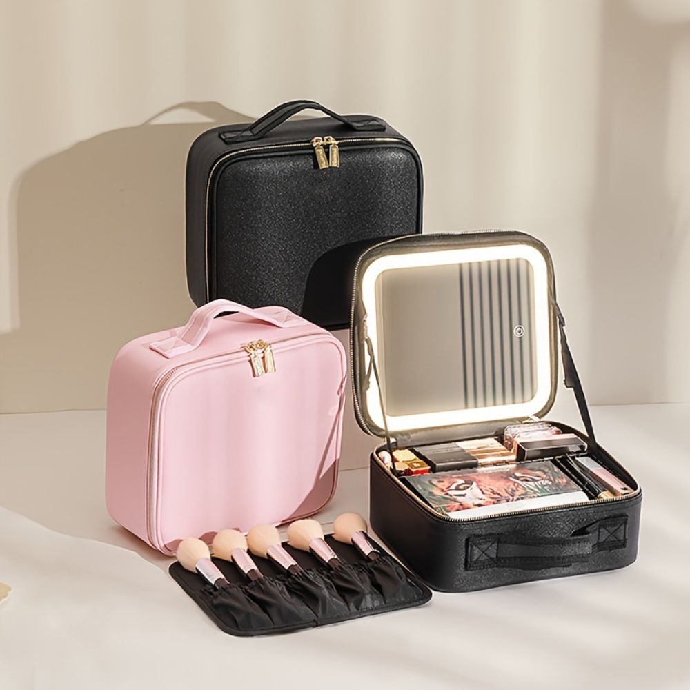 Cosmetica Box Met Spiegel – Reizen en Thuisgebruik