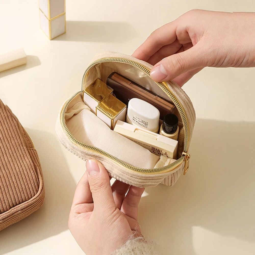 Velours Make-uptasje Set – Compact en Stijlvol